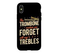 Carcasa para iPhone X/XS El trombón me Hace Olvidar Todos mis Agudos