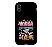 Carcasa para iPhone X/XS El Vodka Ahora está a Cargo Buena Suerte y Que Dios los Bendiga