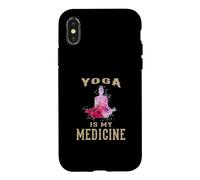 Carcasa para iPhone X/XS ¡El Yoga es mi Medicina! Diseño de refrán Divertido de yogui/Profesor de Yoga