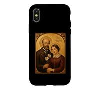 Carcasa para iPhone X/XS Elegante Icono católico de los Santos Luis y Celia Martín