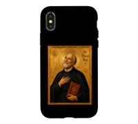 Carcasa para iPhone X/XS Elegante Icono católico de San Felipe Neri