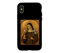 Carcasa para iPhone X/XS Elegante Icono católico de Santa Clara de Asís