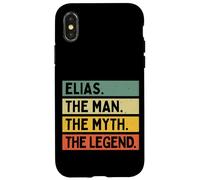 Carcasa para iPhone X/XS Elias The Man The Myth The Legend - Cita Personalizada Divertida