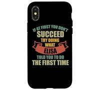 Carcasa para iPhone X/XS Elisa Personalized Name Shirt Elisa First Name