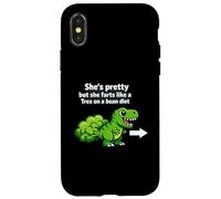 Carcasa para iPhone X/XS Ella es Bonita Pero se Tira un Pedo como un T Rex en la Dieta de Frijoles