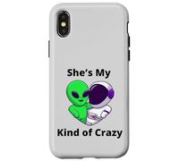 Carcasa para iPhone X/XS Ella es mi Tipo de Pareja Loca Diseño Nerd Love