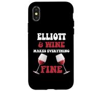 Carcasa para iPhone X/XS Elliott and Wine Make Everything Fine Name Elliott