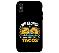 Carcasa para iPhone X/XS Eloped Now Let's Get Tacos Funny Foodie Wedding Eloper