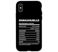 Carcasa para iPhone X/XS Emmanuelle Datos de Nutrición Nombre Gracioso