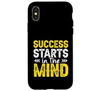 Carcasa para iPhone X/XS Emprendedor Motivacional Diciendo Que el éxito Comienza en la Mente