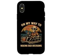 Carcasa para iPhone X/XS En mi Camino a Tomar Malas Decisiones - Funny Pontoon Boating