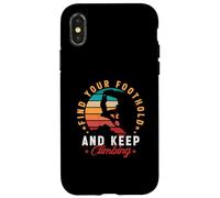 Carcasa para iPhone X/XS Encuentra tu Punto de Apoyo y Sigue escalando Rock Boulder Vintage