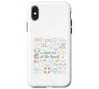 Carcasa para iPhone X/XS Encuéntrame en la Playa Vibes de Vacaciones de Verano