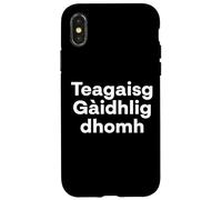 Carcasa para iPhone X/XS Enséñame gaélico escocés. Palabra Divertida del lenguaje
