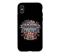 Carcasa para iPhone X/XS Enseñando Datos sobre la Libertad Desde 1776 Profesor de Historia Patriótico