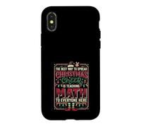 Carcasa para iPhone X/XS Enseñanza de matemáticas propagación Navidad alegría Divertido Maestro