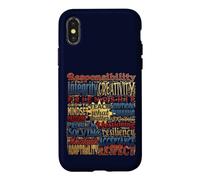 Carcasa para iPhone X/XS Enseñar lo Que Importa Valores del Profesor Tipografía