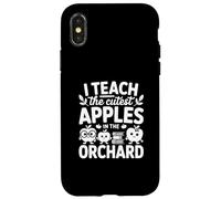 Carcasa para iPhone X/XS Enseño a Las Manzanas más Lindas del huerto Lindo Profesor de otoño