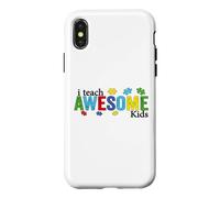 Carcasa para iPhone X/XS Enseño a niños increíbles Concientización sobre el Autismo Profesor de Autismo