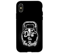 Carcasa para iPhone X/XS Entrenamiento de Kettlebell Do It For The Booty Gym
