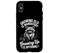 Carcasa para iPhone X/XS Envejecer es Inevitable Crecer es una opción