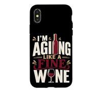 Carcasa para iPhone X/XS Envejecimiento como un Buen Bebedor de Vino cumpleaños