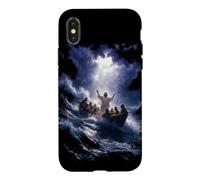 Carcasa para iPhone X/XS Epic Bible Story Christian Graphic - Jesus Calming The Storm