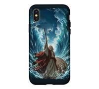 Carcasa para iPhone X/XS Epic Japanese Anime Christian Bible - Moses Parting The Sea