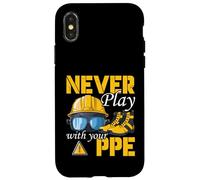 Carcasa para iPhone X/XS EPP Seguridad para Trabajadores de la construcción Nunca juegue con su EPP