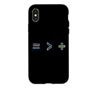 Carcasa para iPhone X/XS Equality is Greater Than Division Math Symbol Social Justice