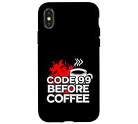 Carcasa para iPhone X/XS ER Nurse Code 99 Before Coffee Medical Humor