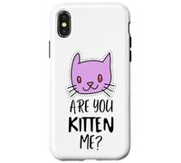 Carcasa para iPhone X/XS ¿Eres Gatito, Tengo razón? Signo de maullido, Gatito Divertido
