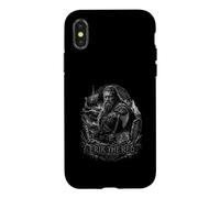 Carcasa para iPhone X/XS Erik El Guerrero Vikingo Rojo Leyenda Nórdica