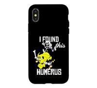 Carcasa para iPhone X/XS Es Curioso Que encontré Este Chiste de papá con húmero, Perro y Huesos esqueléticos