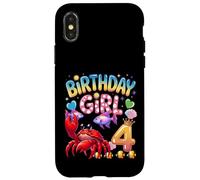 Carcasa para iPhone X/XS Es mi cumpleaños Lindo Cangrejo de Color Rojo