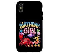 Carcasa para iPhone X/XS Es mi cumpleaños Lindo Cangrejo de Color Rojo