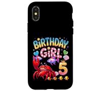 Carcasa para iPhone X/XS Es mi cumpleaños Lindo Cangrejo de Color Rojo