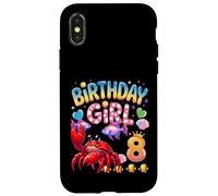 Carcasa para iPhone X/XS Es mi cumpleaños Lindo Cangrejo de Color Rojo