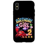 Carcasa para iPhone X/XS Es mi cumpleaños Lindo Cangrejo de Color Rojo