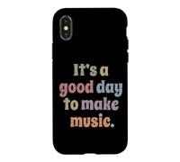 Carcasa para iPhone X/XS Es un Buen día para Hacer música músico Maestro de Banda, música