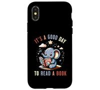 Carcasa para iPhone X/XS Es un Buen día para Leer un Libro Amantes del Espacio Amantes de los Libros Divertidos