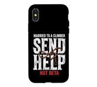 Carcasa para iPhone X/XS Escalada Casado con Un Escalador Enviar Ayuda No Beta