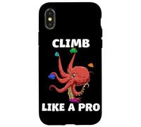 Carcasa para iPhone X/XS Escalada Divertida En Roca Octopus Rock Climbing