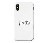 Carcasa para iPhone X/XS Escalas de Justicia de latidos del corazón