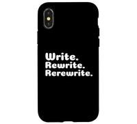 Carcasa para iPhone X/XS Escribe. Reescribir. Volver a Escribir. Escritura de Novedad Escritores Escritores
