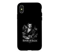 Carcasa para iPhone X/XS Escritor literario Honore De Balzac Reading