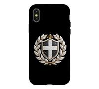 Carcasa para iPhone X/XS Escudo de Armas de Grecia - Bandera Griega