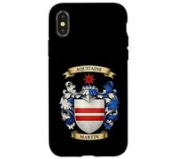 Carcasa para iPhone X/XS Escudo de Armas de la Familia Martin e Historia de Apellidos