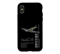 Carcasa para iPhone X/XS Especificaciones del Supermarine Spitfire, Caza de la RAF