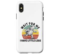 Carcasa para iPhone X/XS Espérame Tengo piernas lentas Funning Turtle Running